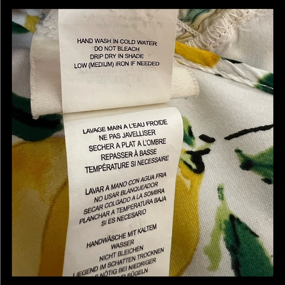 KATE SPADE Lemon Beach Romper Yellow Summer Smocked Spaghetti Strap Small - Picture 9 of 9